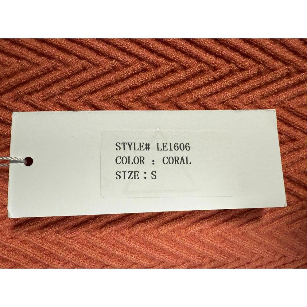 NWT SAGE THE LABEL Orange Mini Skirt with Ruffle Hem Size S - Picture 4 of 4